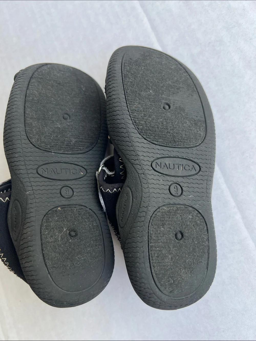 Nautica Kids Black and Navy Water Shoes with Velcro Strap